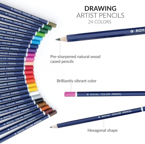 817ektetqqL_AC_SL1500 24 Artist Colouring Pencil Set