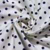 Sevenberry - White with dark blue dots S0028