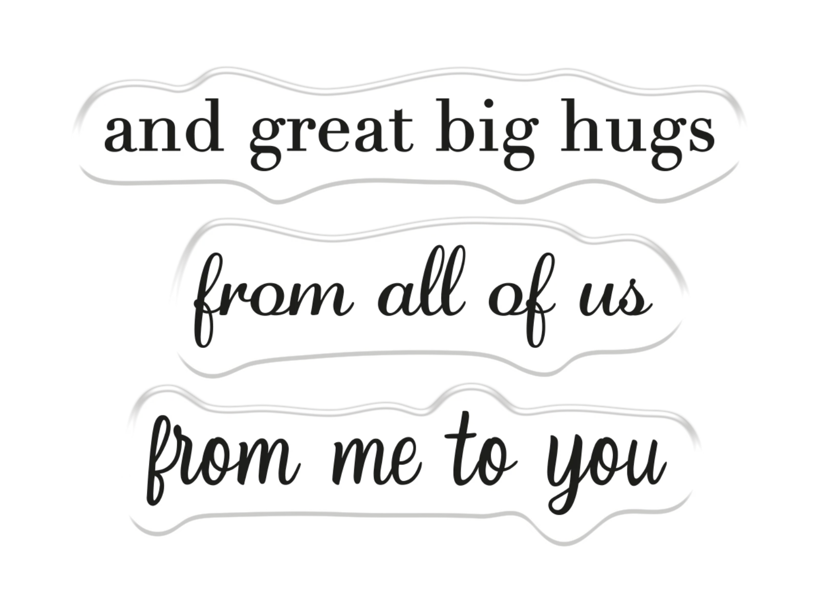 Crafters Companion - Stamp & Die Set - With Love From All Of Us