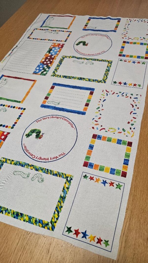 Fabric Panel - The Very Hungry Caterpillar Label - Panel 49