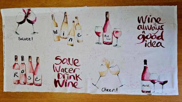 Fabric Panel - Pop The Cork! - Panel 66