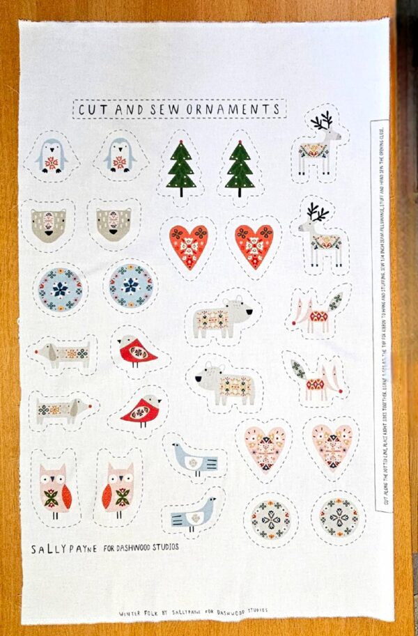 Fabric Panel - Winter Folk by Sally Payne - Panel 79