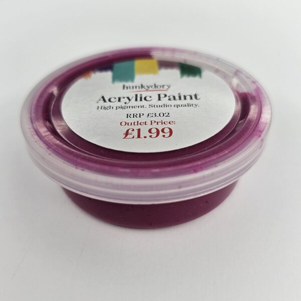Hunkydory - Artist Acrylic Paint - Glitter - Pink - 03