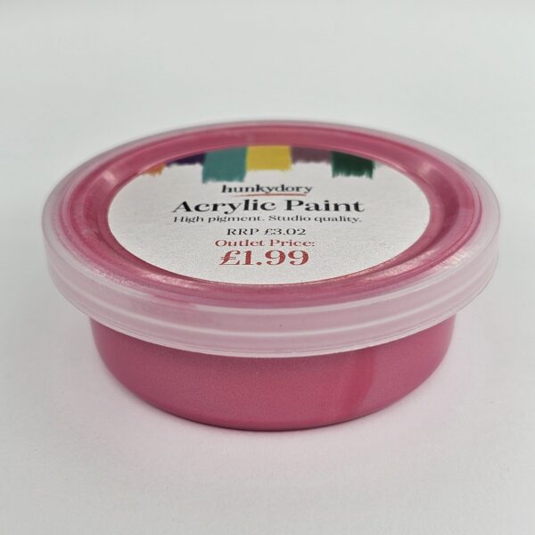 Hunkydory - Artist Acrylic Paint - Metallic - Light Red - 06