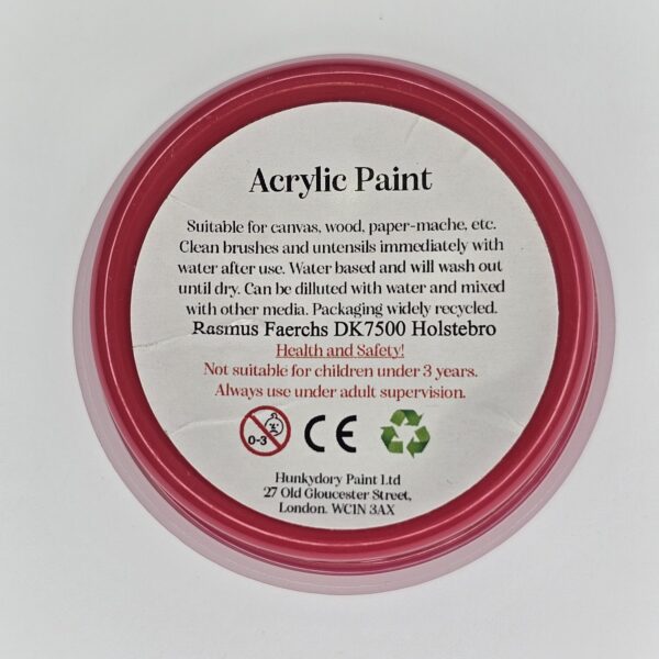 Hunkydory - Artist Acrylic Paint - Matt - Primary Red - 07