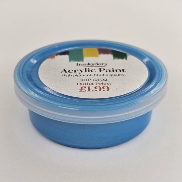 Hunkydory - Artist Acrylic Paint - Metallic - Light Blue - 08