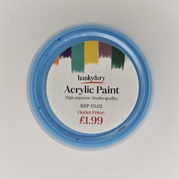 Hunkydory - Artist Acrylic Paint - Metallic - Light Blue - 08