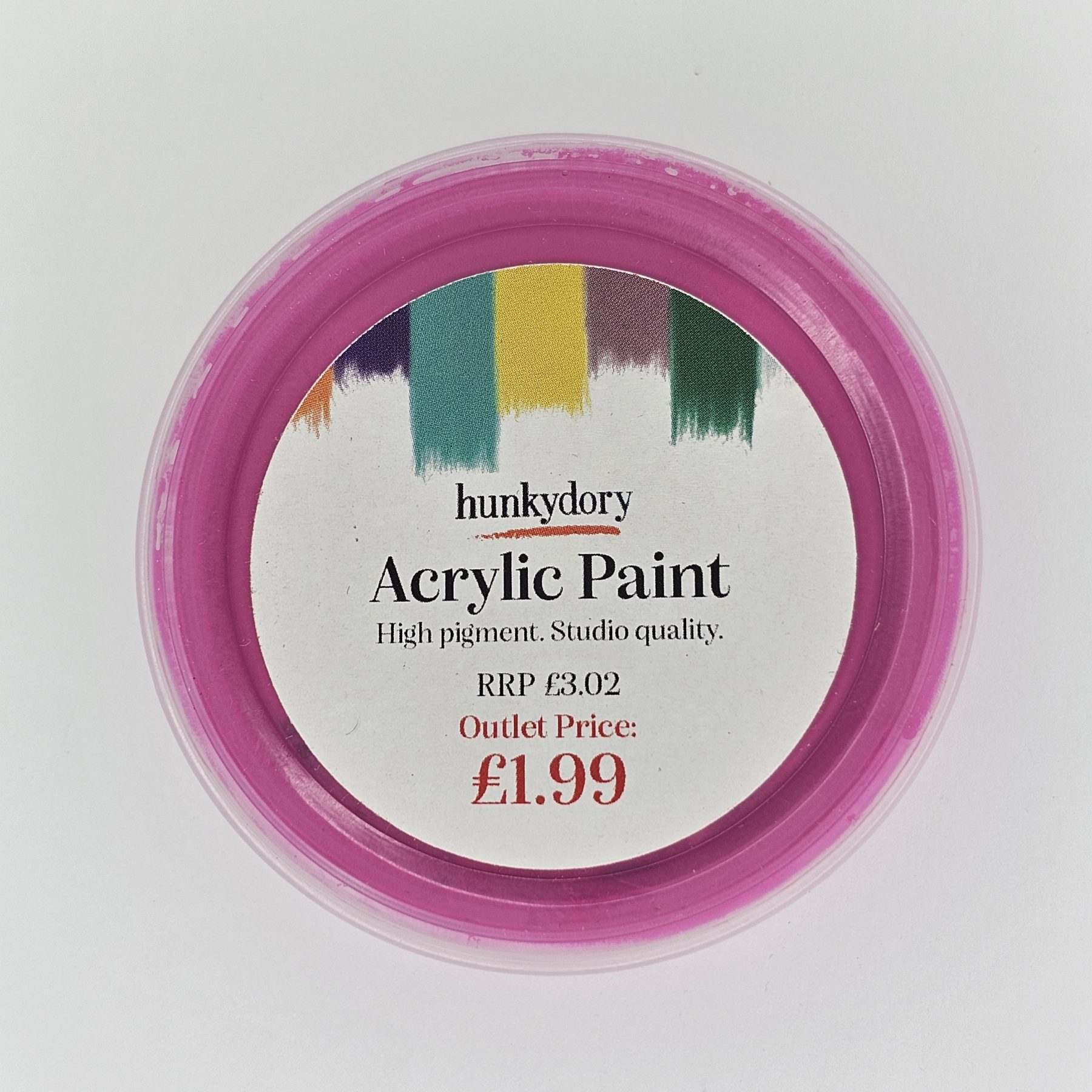 Hunkydory - Artist Acrylic Paint - Matt - Pink - 08
