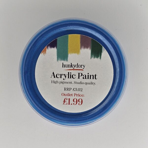 Hunkydory - Artist Acrylic Paint - Metallic - Blue - 09