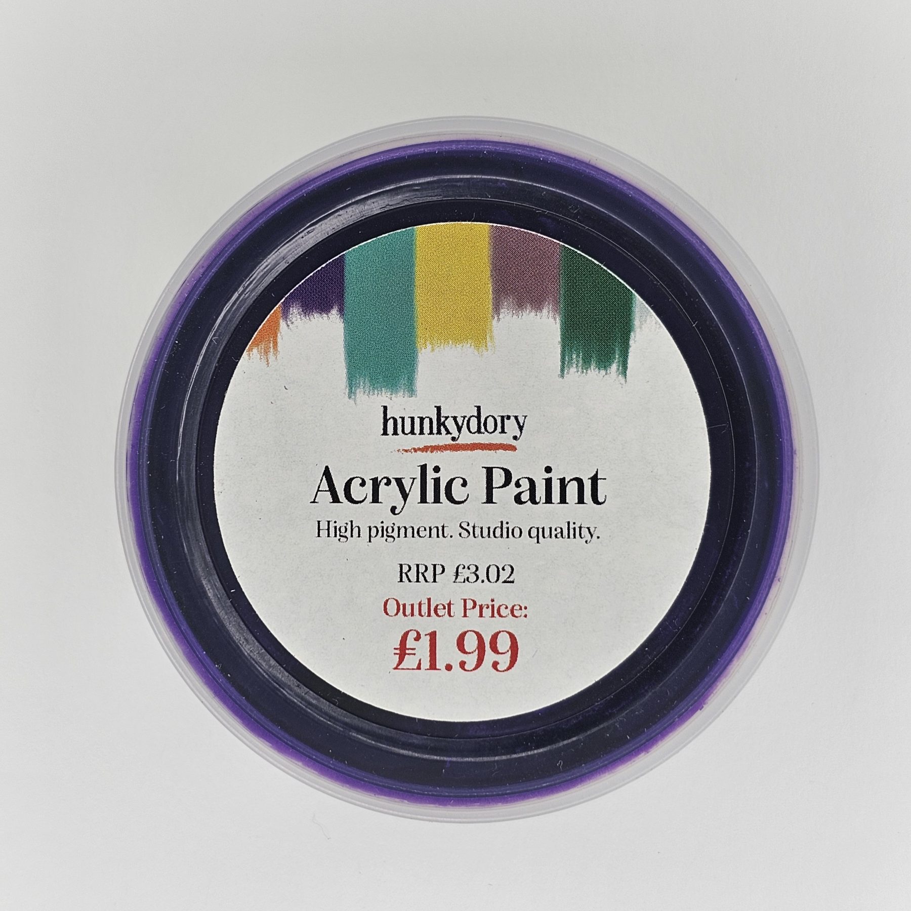 Hunkydory - Artist Acrylic Paint - Matt - Violet - 09