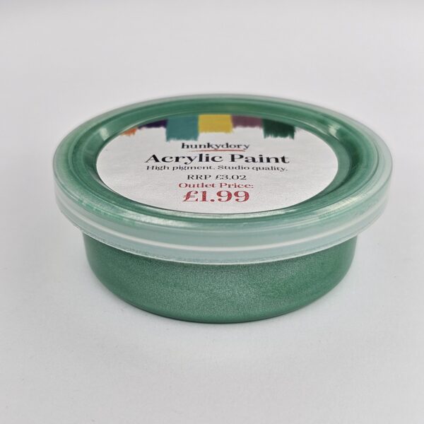 Hunkydory - Artist Acrylic Paint - Metallic - Light Green - 10