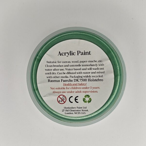 Hunkydory - Artist Acrylic Paint - Metallic - Light Green - 10