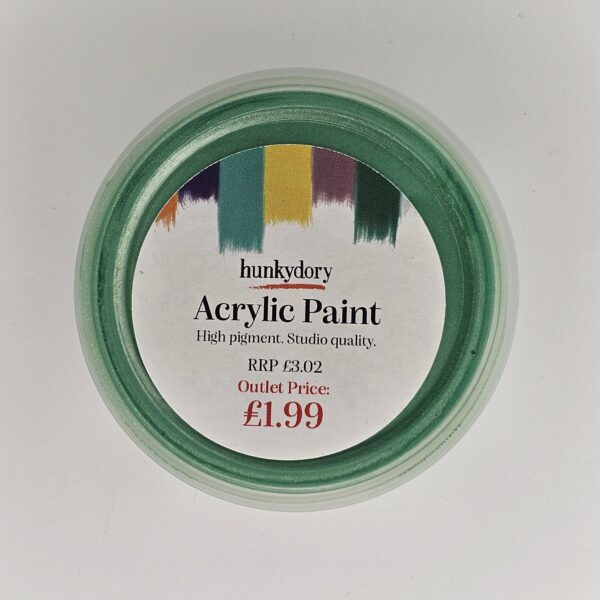Hunkydory - Artist Acrylic Paint - Metallic - Light Green - 10