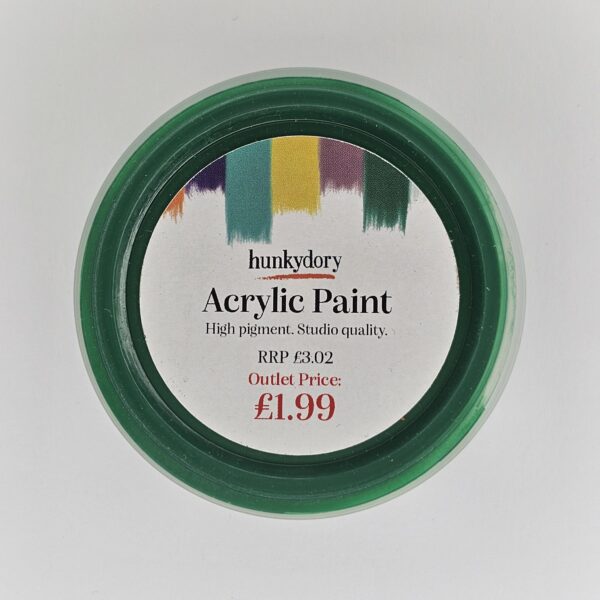 13 Dark Green Hunkydory - Artist Acrylic Paint - Matt - Dark Green - 13