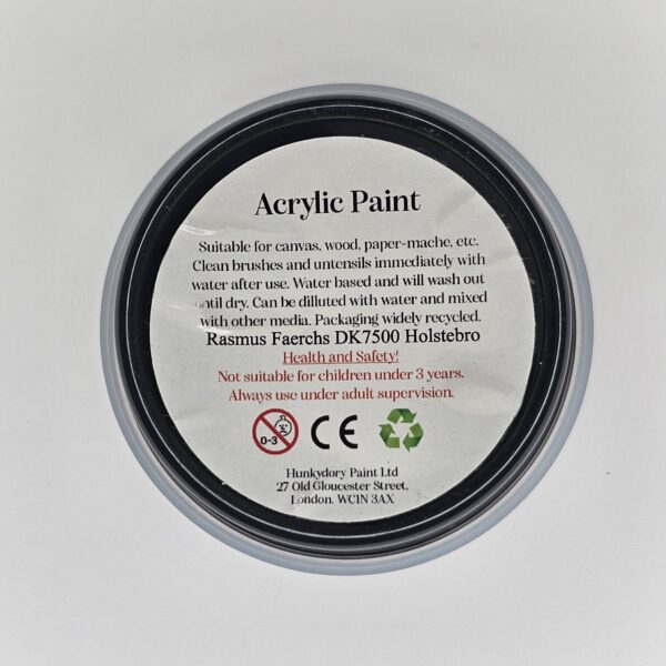 Hunkydory - Artist Acrylic Paint - Matt - Black - 15