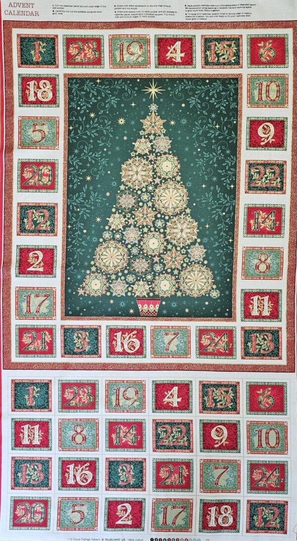 20260228_094317 Fabric Panel - Good Tidings Christmas Advent Calendar - Panel 2