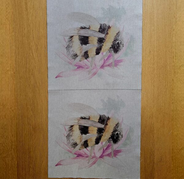 Fabric Panel - Bee and Flower - Panel 26